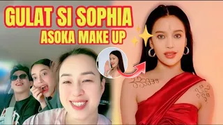 SABBY SOLO ASOKA MAKE UP TREND ✨😱😍 GULAT SI SOPHIA AT MAMAY SA GANDA 😱💋 #sabbyandsophia #yabby