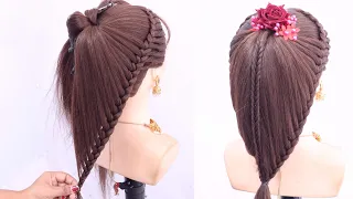 Beautiful Hairstyle Design - Latest Hairstyle For Engagement Girl | Easy Hairstyle Design For Girls