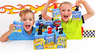 Batcave Playset niños juguete Unboxing y jugar con Vlad & Niki