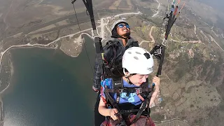 tandem paragliding with 🇰🇷Korean beautiful lady going crazy
