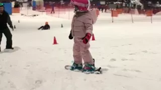 3 Year Old Snowboarder in Dubai