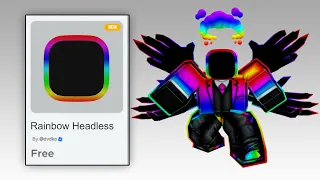 OMG! GET FREE RAINBOW FAKE HEADLESS & FREE ITEMS ON ROBLOX 2024