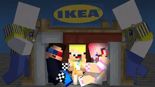 🛌МЫ ЗАСТРЯЛИ В БЕСКОНЕЧНОЙ ИКЕИ В МАЙНКРАФТ! ШЕДИ ЛЕСКА И НУБИК IKEA 3008 MINECRAFT