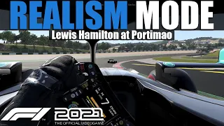 F1 2021 Realism Mode - Lewis Hamilton - Portimao [TrackIR/100% Race/Cockpit/No HUD/No Assists]