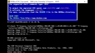 How to install MS DOS 1.25 on DOSBox?