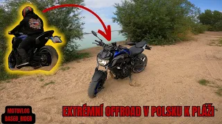 NA PLÁŽ S MOTORKOU | Yamaha MT07 | 4K | RAW | CZECH MOTOVLOG | BASED_RIDER