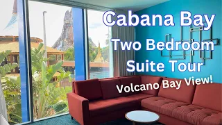 Universal Orlando's Cabana Bay Beach Resort 🏝️Volcano Bay View 2-Bedroom Suite Tour Accessible  🏝️