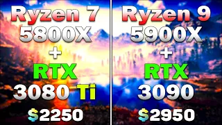 Ryzen 7 5800X + RTX 3080 Ti vs Ryzen 9 5900X + RTX 3090 | PC Gameplay Tested