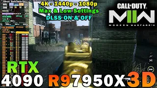 Call of Duty Modern Warfare 2 (2022) | 7950X3D | RTX 4090 | 4K - 1440p - 1080p | Max & Low Settings