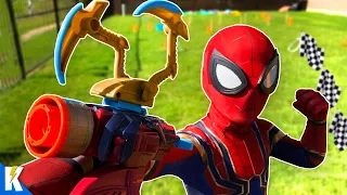 Iron Spider-Man Ninja Obby and Avengers Super Hero Gear Test! | KidCity