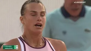 Aryna Sabalenka broken 😡 crowd erupts with joy Sloane Stephens Ballin 😎 WTA French Open Coverage