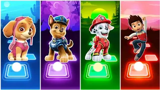 Paw Patrol 🐾 Pups | Skye 🆚 Chase 🆚 Marshall 🆚 Ryder | Tiles Hop EDM Rush |🥇🎶🏆