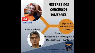 "Mestres dos Concursos Militares" - Live 04 [Prof Fabiano Machado e Prof Anchieta]