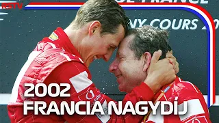 Michael Schumacher megszerzi 5. világbajnoki címét - 2002 Francia nagydíj futam-összefoglaló