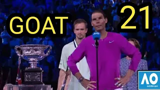 Rafael Nadal WON!!! 21 Grandslam Title || GOAT- Greatest of all Times