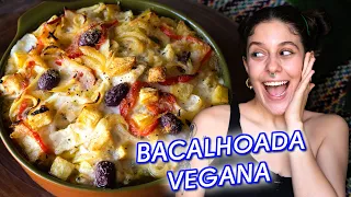 (HUMILHAÇÃO) Bacalhoada VEGANA Pisou na TRADICIONAL (Desfiada e Gratinada) 🤤