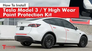 How to Install DIY Paint Protection Film (PPF) High Wear Areas Kit on Tesla Model Y / 3 Step by Step