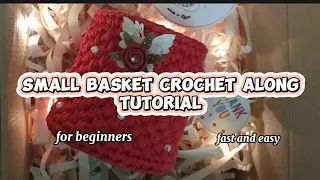 HOW TO | SMALL BASKET CROCHET ALONG | FAST & EASY #beginners #crochet #handmade #giftideas #الحمد