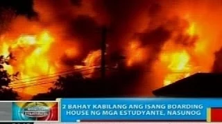 2 bahay kabilang ang isang boarding house ng mga estudyante sa Malolos, Bulacan, nasunog