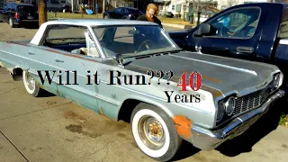 1964 Impala Sitting for 40 Years Will It Run? #willitrun