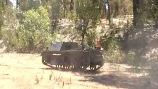 Australian 2 pounder tank attack carrier test run