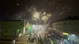 2024-uosius pasitinkant. Šiauliai, fejerverkai, 10 min. Welcoming the year 2024. Siauliai, fireworks