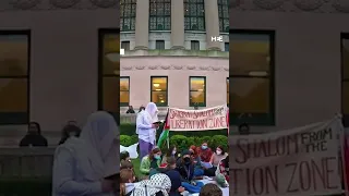 Protesting Jewish students performing Shabbat prayers