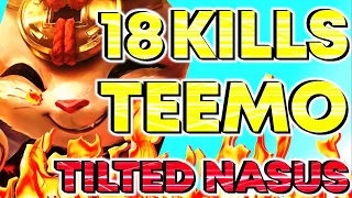 TEEMO vs NASUS TOP - 18 KILLS PHASE RUSH TEEMO CARRYING HIS TEAM   #LeagueOfLegends #Teemo #335 #lol