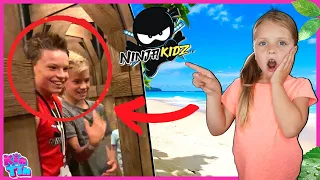Youtuber Family Hide N Seek Dance Party With Kin Tin! (Ninja Kidz, Fun Kids TV, Stella Show & More)