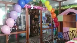 Оформление воздушными шарами день рождения детский Decoration with balloons birthday baby