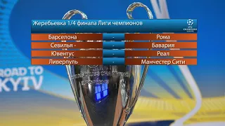 Лига чемпионов УЕФА. Жеребьевка 1/4 финала