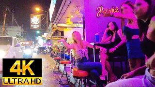 Pattaya 4K Night Life Walk Soi BuaKhao, Soi Honey, Soi LK METRO,TREE TOWN. in Little Rain Oct 2022.