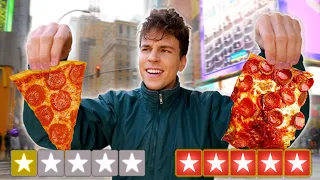 Trying the BEST Vs. WORST Rated PIZZA In NYC!
