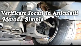 Tutorial VERIFICARE JOCURI IN ARTICULATII puntea fata. Verificare jocuri bucse, pivoti metoda simpla