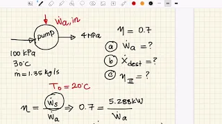 Thermodynamics - Exergy - Pump - Open System - Steady-flow