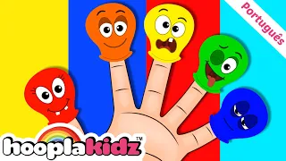 HooplaKidz Brasil | Canção da família do dedo do balão | Músicas Infantis