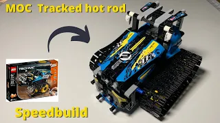 LEGO MOC Speedbuild | Building Tracked hot rod out of Technic Stunt Racer 42095