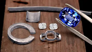 Making a HUGE 5 Carat Sapphire Ring by Hand – STUNNING!