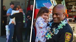 Firefighter Reunites With 4-Year-Old Girl He Saved While on Vacation in Hawaii