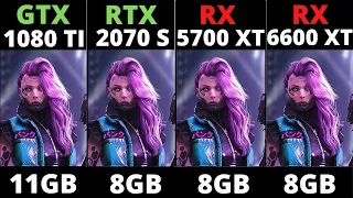 GTX 1080 TI VS RTX 2070 SUPER VS RX 5700 XT VS RX 6600 XT IN 2022 - TEST IN 12 GAMES