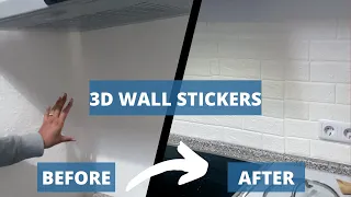 HOW TO: Peel and stick brick walls  | DIY 3D wall stickers | IAmCleopatra O.