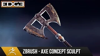 #1 Game Axe Asset Creation Series - Zbrush Concept Sculpting HD