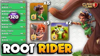 +320 BEST Spam RR Attack🔴ROOT RIDER Spam With Overgrowth Spells🔴TH16 Attack Strategy🔴Clash Of Clans