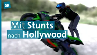 Motorrad-Stunts der Extraklasse: Die Französin Sarah Lezito ist erfolgreiche Stuntfrau