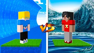 TSUNAMI REALISTA vs  TSUNAMI NADA REALISTA no Minecraft!