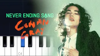 Conan Gray - NEVER ENDING SONG | Piano Tutorial