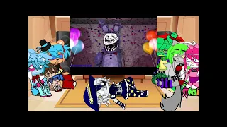 Glamrocks react to every bonnie in a nutshell|fnaf security breach|gacha club|ft glamrock  bonnie|