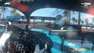 Fernando Alonso P2 Qualy lap HELMET CAM F1 2023 Miami Grand Prix | Pirelli Onboard #assettocorsa