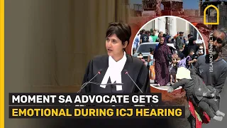 MOMENT SA ADVOCATE GETS EMOTIONAL DURING ICJ HEARING