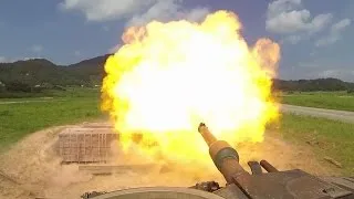 Tanks with GoPro's! Pov Footage of M1 Abrams Tanks Live Fire Range in South Korea